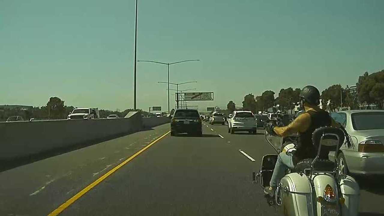 Motorcycle Lane Sharing Taps Tesla