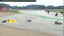 2019 MotoGP Silverstone Quatararo Dovizioso crash screencap