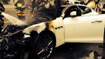 Maserati Quattroporte burns in Azerbaijan