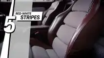 Porsche Top 5 fancy seat patterns - Red and white Stripes