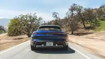 Vue arrière extérieure de la Porsche Taycan Turbo Cross Turismo 2021