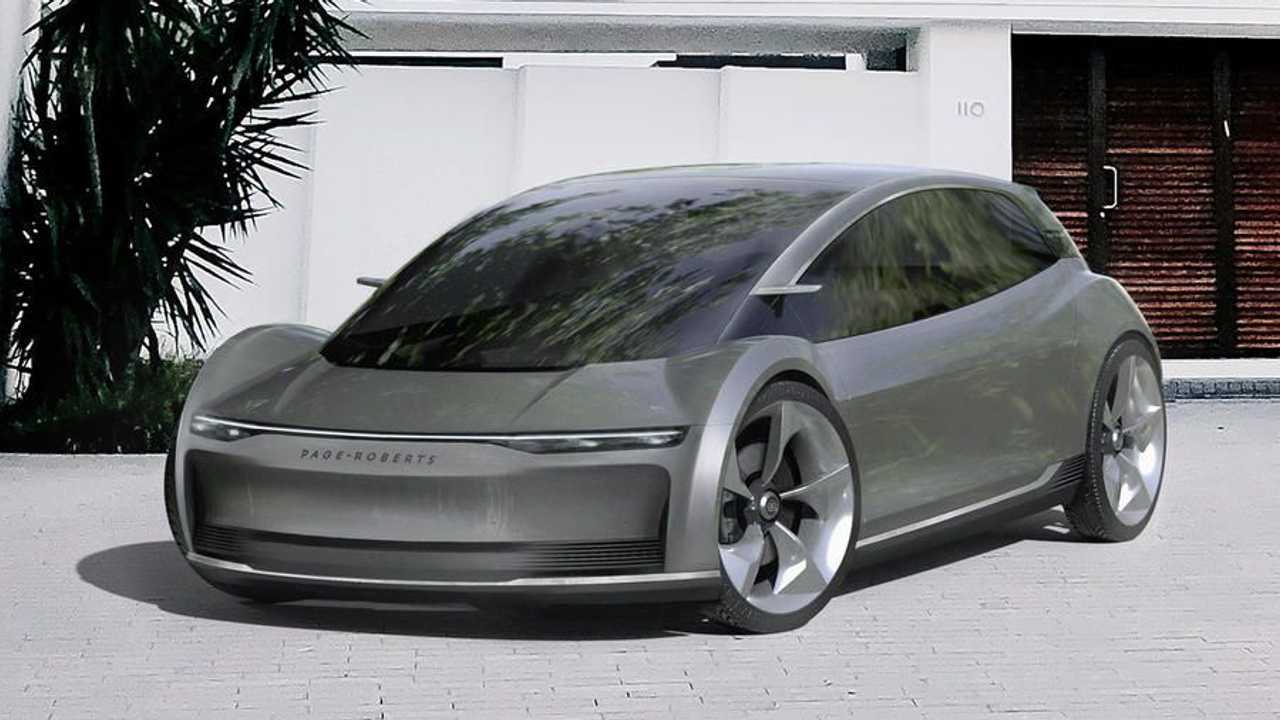 Page-Roberts EV design rendering anteriore tre quarti