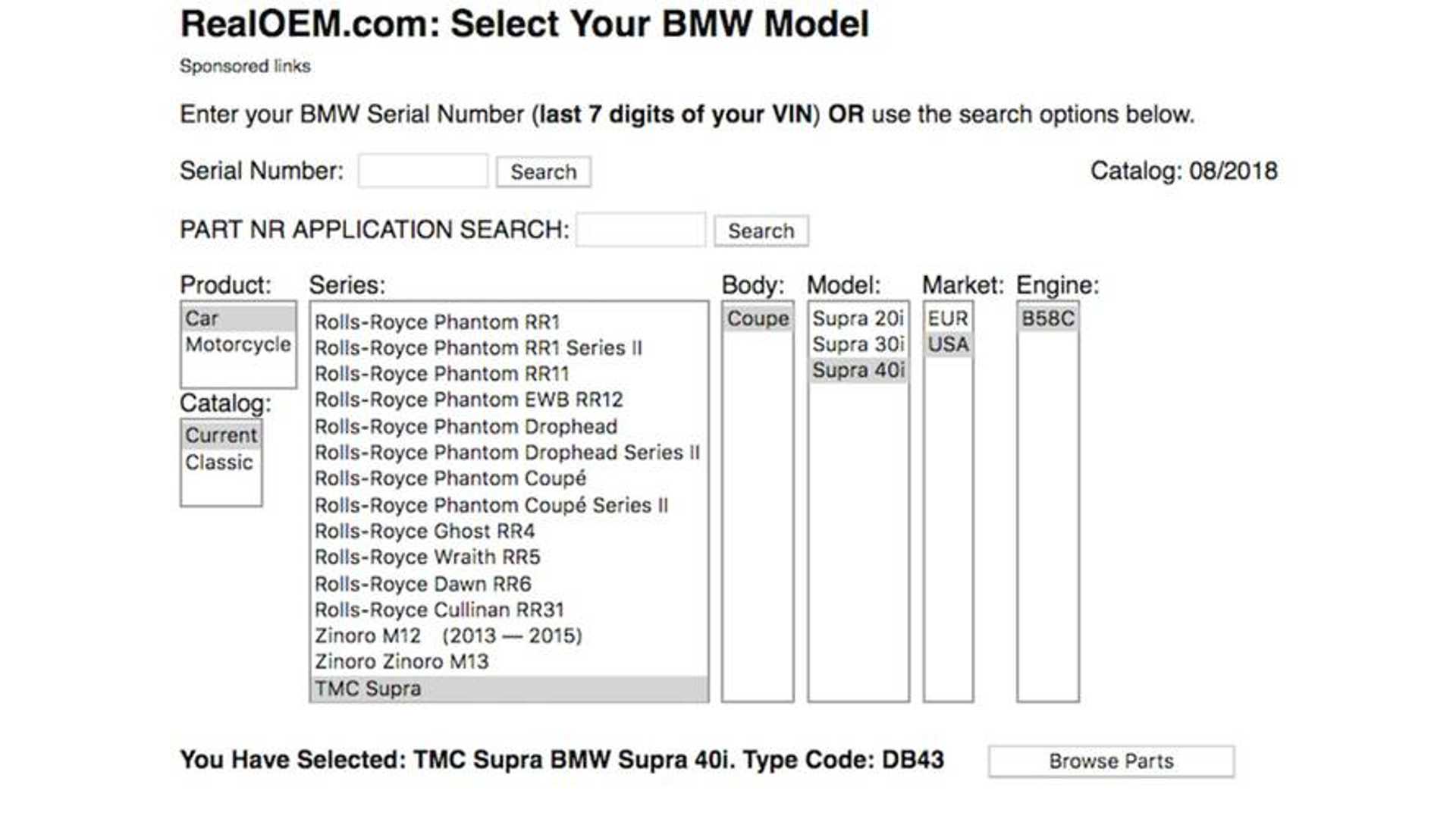 BMW Part Numbers >> Toyota Supra Parts Guide Leaks Revealing Details About BMW Part Numbers >> Toyota Supra Parts Guide Leaks Revealing Details About