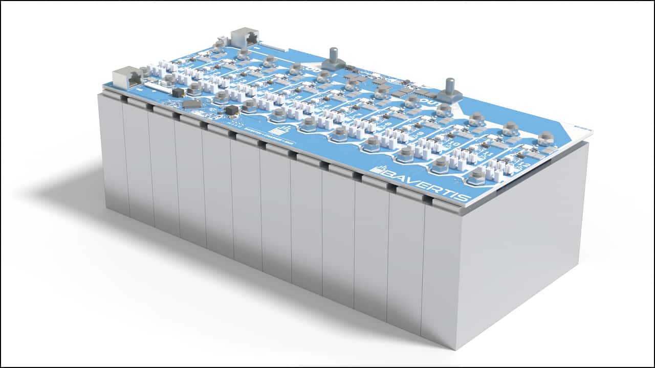 Multilevel-Batterie von Bavertis (3D-Rendering)