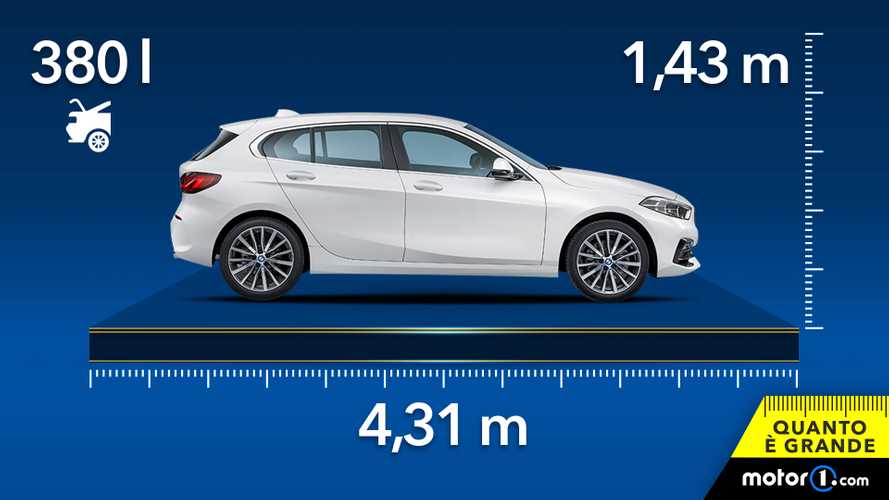 BMW Serie 1, dimensioni e bagagliaio della compatta bavarese