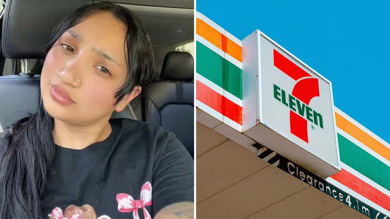 Driver fills up at gas station