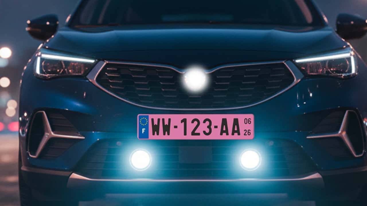 Matrículas rosas para determinados vehículos en Francia a partir de 2026