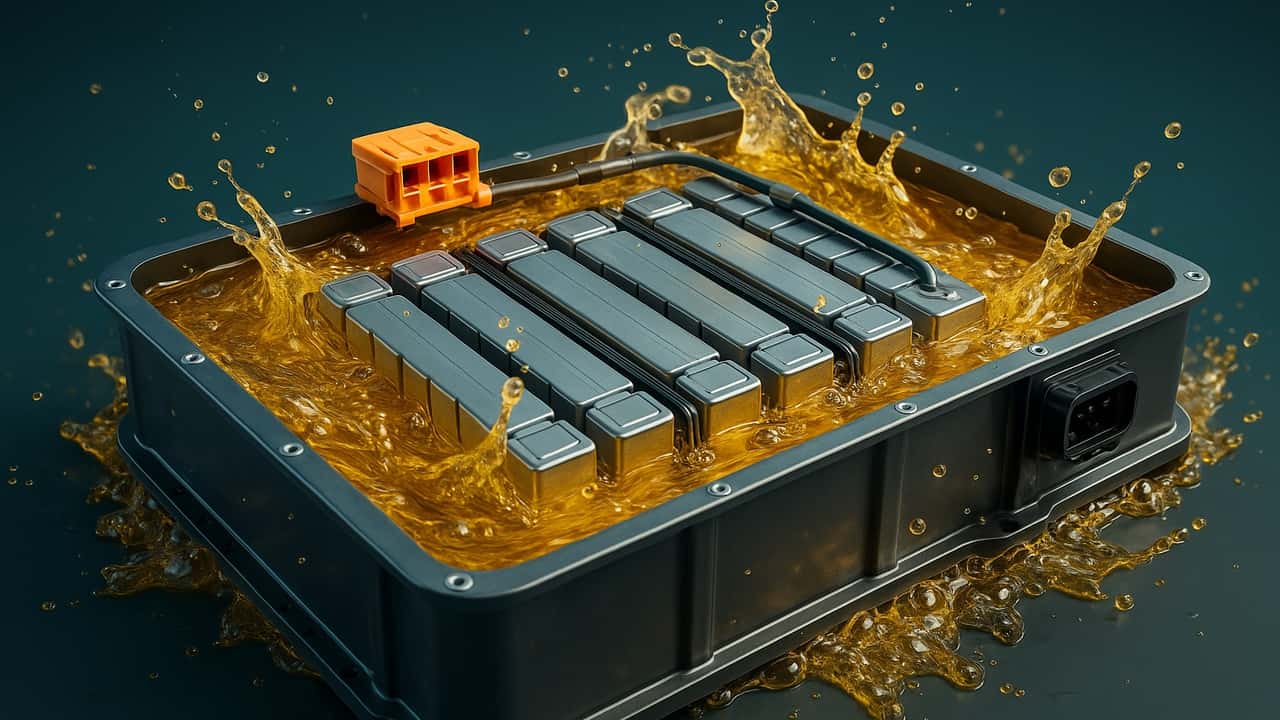 Batterie immerse in fluido