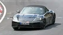 Porsche Boxster EV interior spy photos