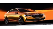 Skoda Superb Designskizze 2024