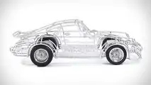 Porsche 911 Wireframe escultura