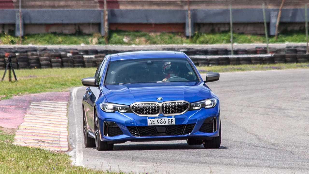 El BMW M340 xDrive giró en el Gálvez. Fotos: Hernando Pollicelli