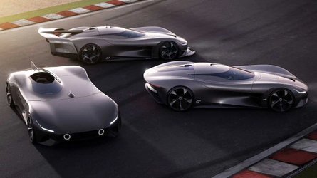 Jaguar Vision Gran Turismo Coupe, Roadster, And SV Together