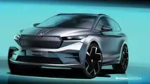 Skoda Enyaq iV: Frontansicht (Skizze)