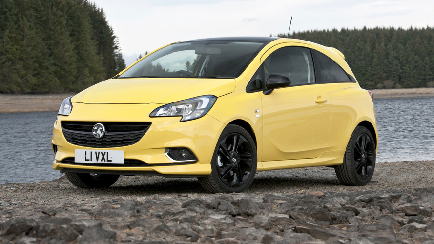 Yellow Vauxhall Corsa