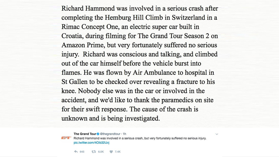 Richard Hammond's Crashed Rimac Concept One Supercar