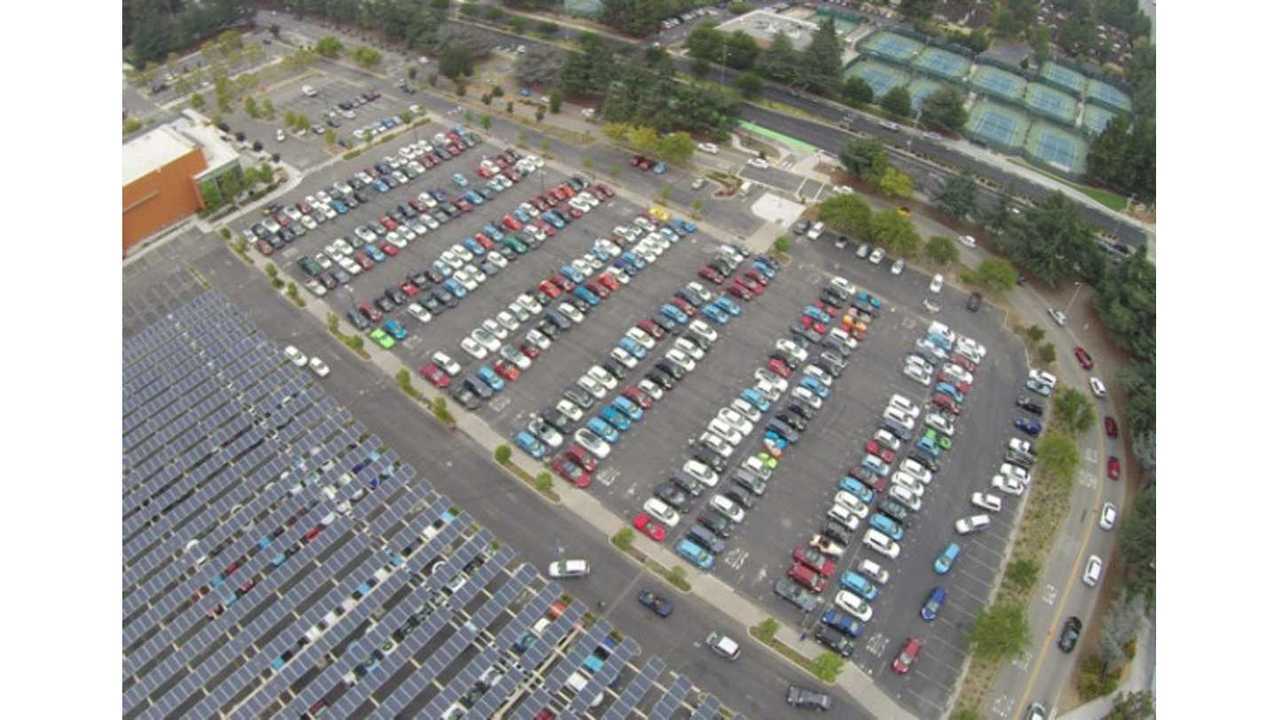 Aerial Shot Of The Parade Gathering via Zan Dubin Scott - Image Credit Frank Mokaya (EAASV,SF Bay LEAFs)