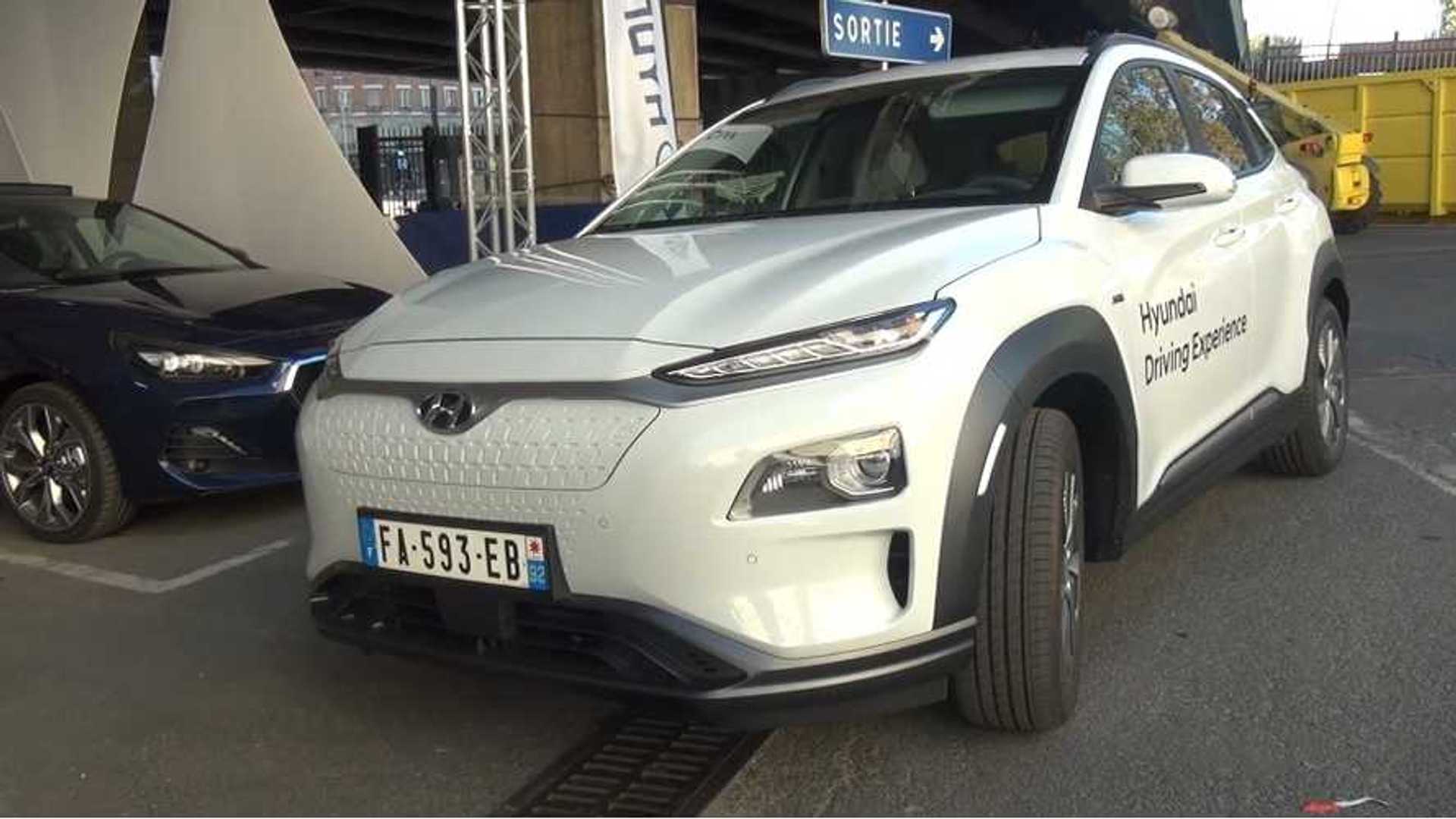 Hyundai Kona Electric Test Drive Review From Paris Video