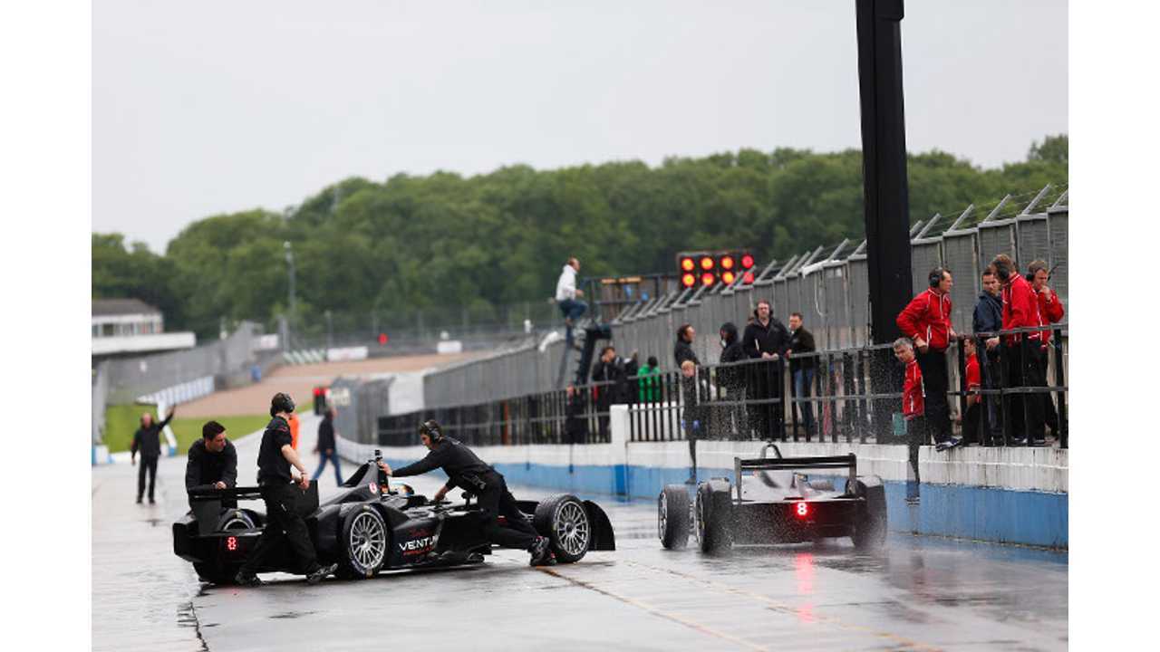 Formula E racer at Donington
