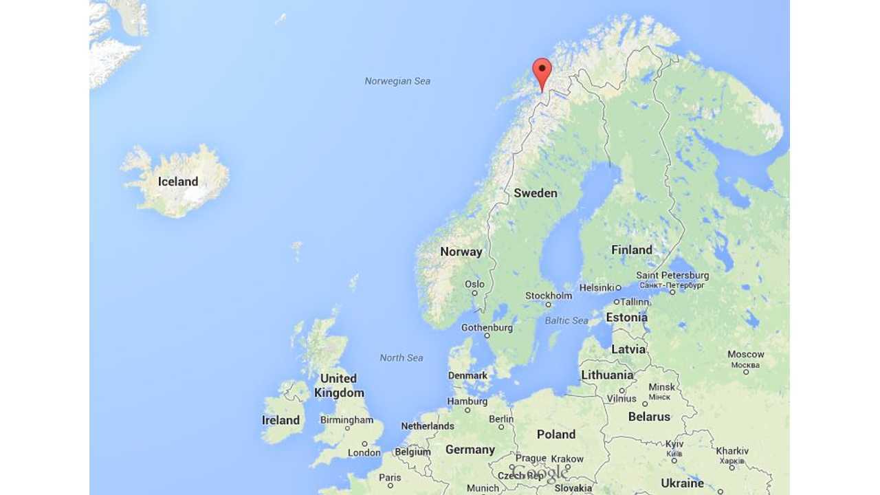 Location Of Narvik, Norway Pinpointed on Map
