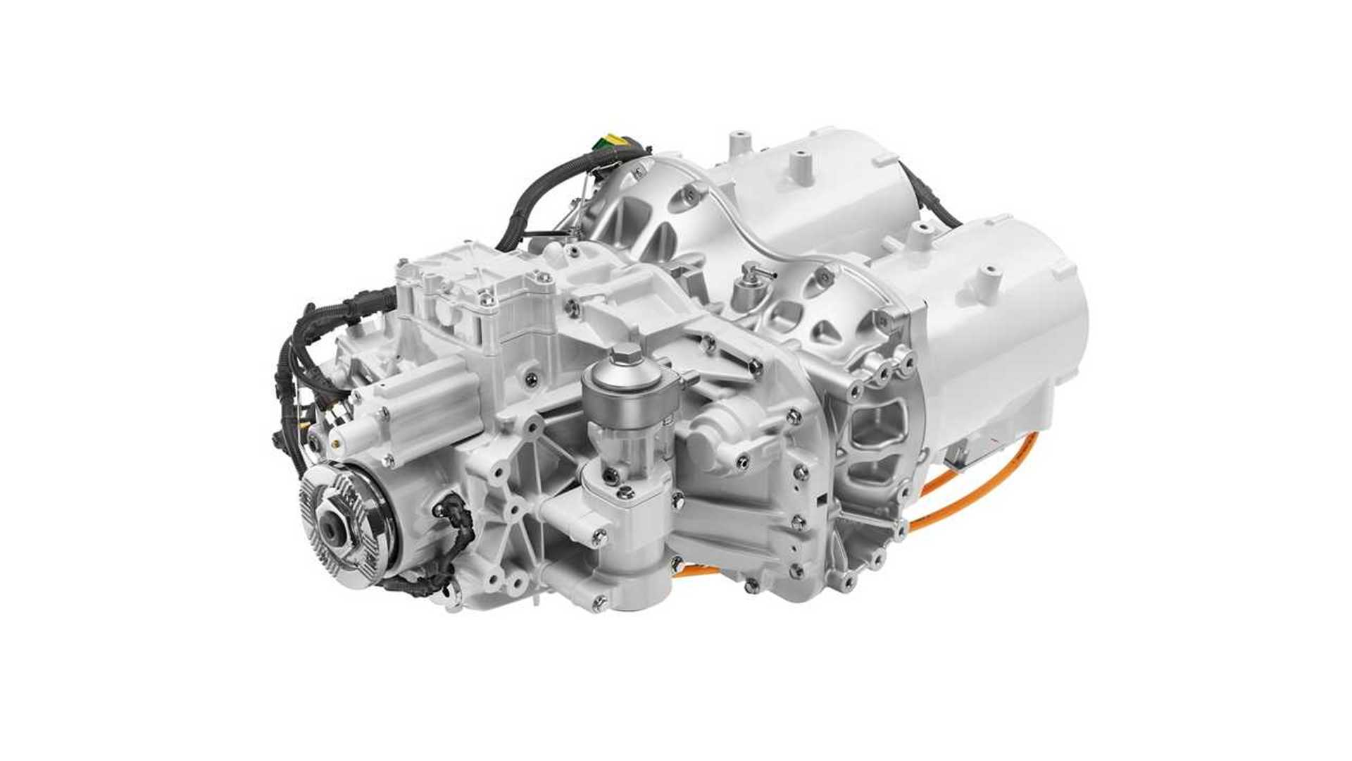 volvo fe electric powertrain with two motors and 2 spead transmission insideevs photos volvo fe electric powertrain with two