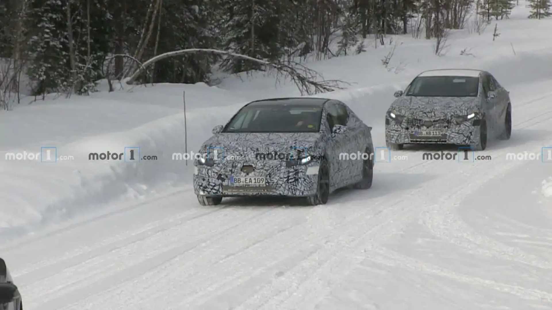Mercedes-Benz EQE Spy Video