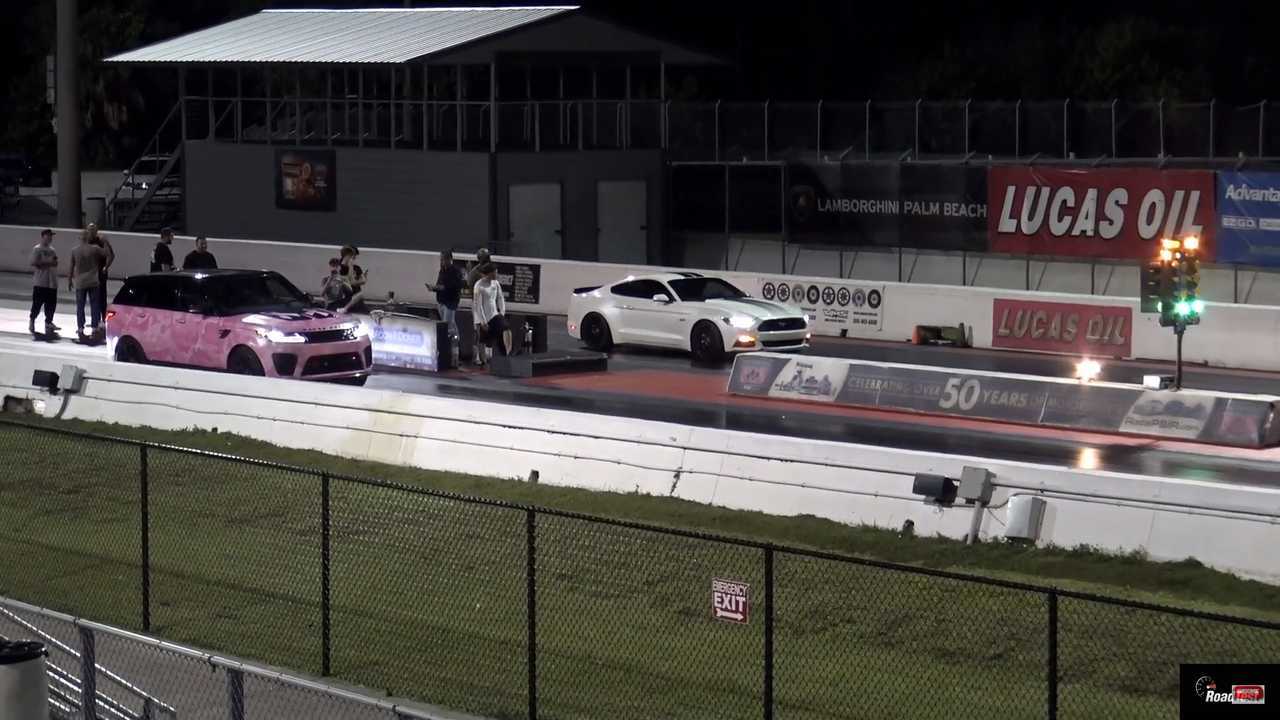 Mustang Vs Range Rover Sport SVR Drag Race