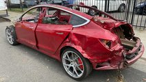 Wrecked Tesla Model 3 Performance