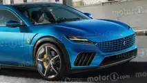 Ferrari elettrica (2025), il render di Motor1.com