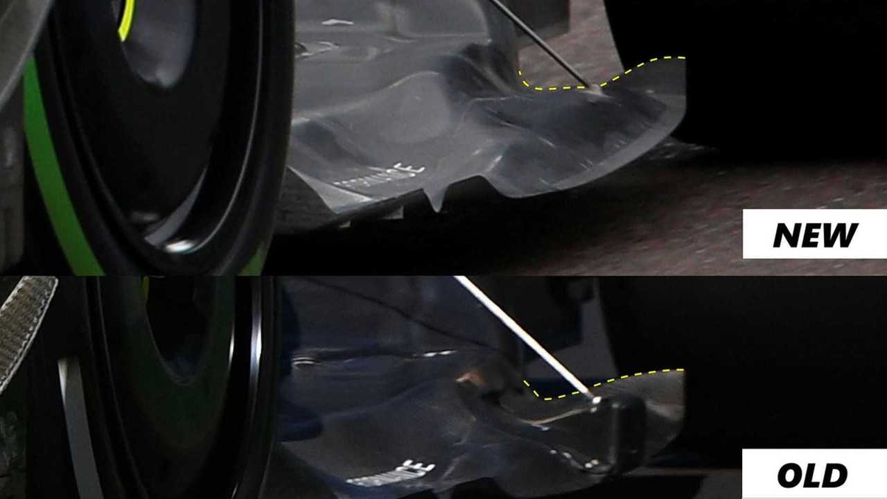 Mercedes W13 Floor comparison