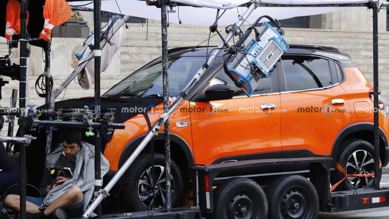 Novo Citroën C3 2023 em gravação de comercial