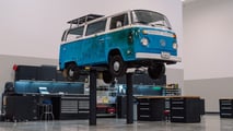 Un bus Volkswagen de 1977 après l'incendie de Palisades