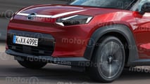 Nissan Juke elettrica (2026), il render di Motor1.com