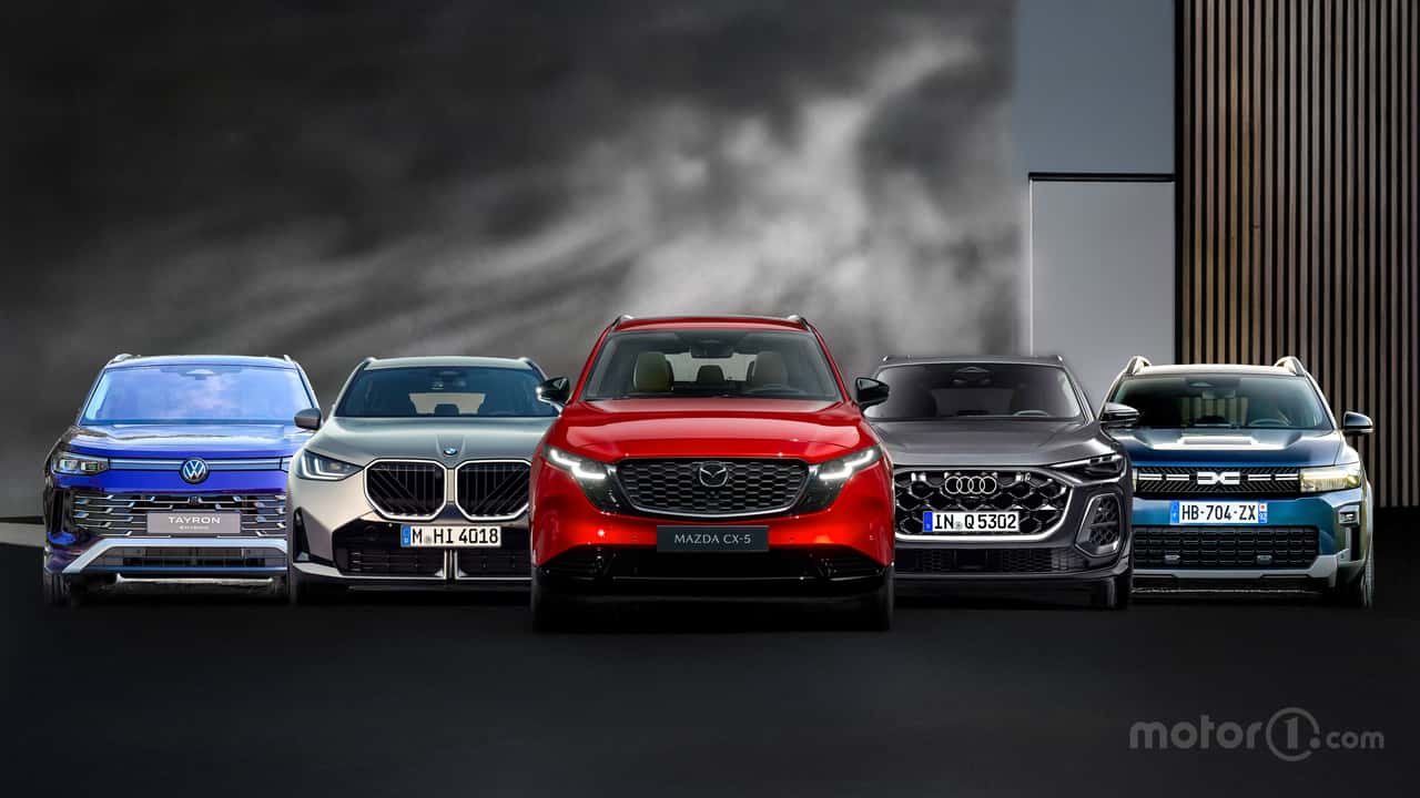 Mazda CX-5 (2025) vs. VW Tayron, Audi Q5, BMW X3, Dacia Bigster