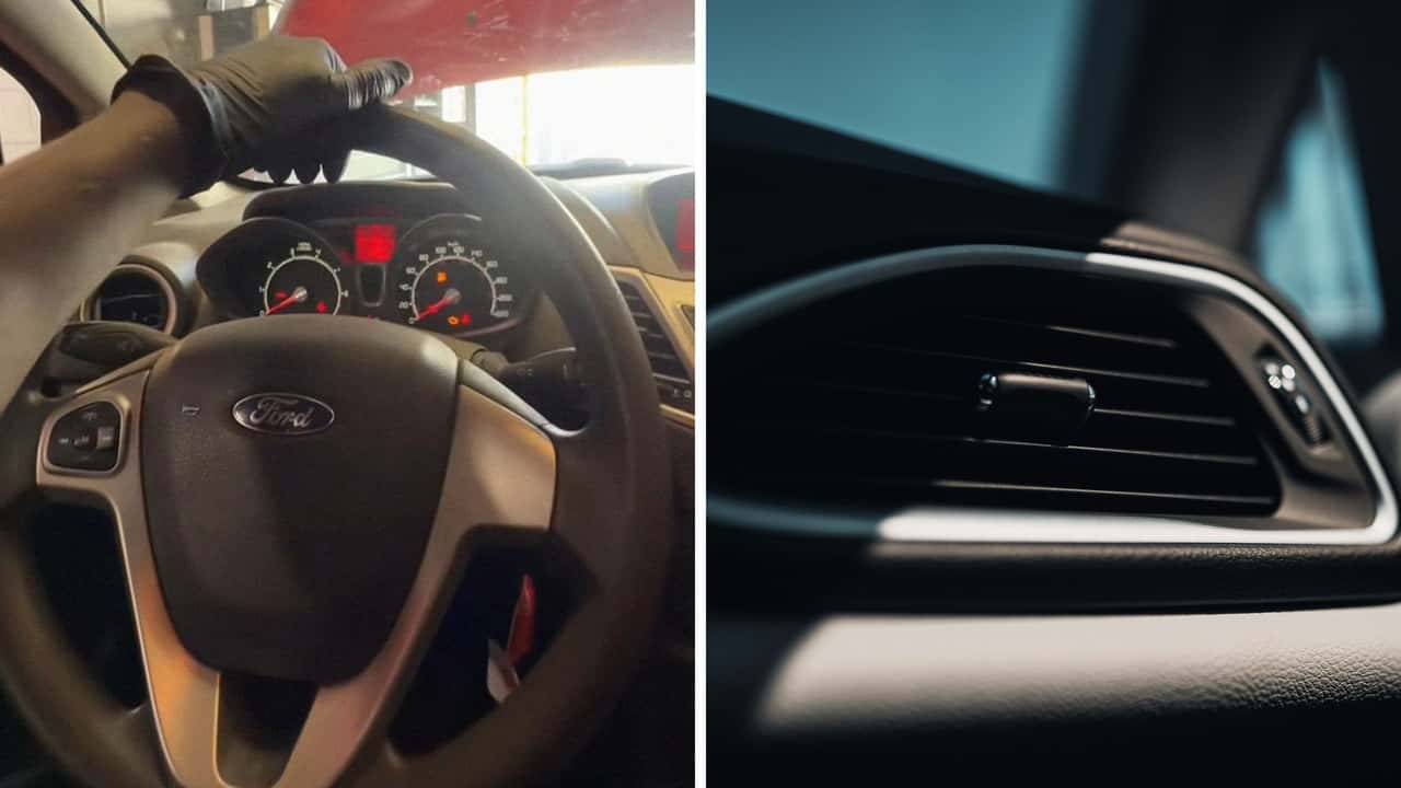 Mechanic hops in customer’s Ford to fix A/C. Then he notices the state of the steering wheel