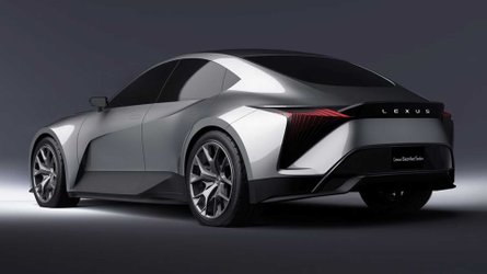Lexus показал изображения электрического наследника седана IS Lexus Electrified Sedan Concept Rear Angle