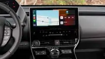 2023 Toyota bZ4X XLE FWD in Wind Chill Pearl paint central display
