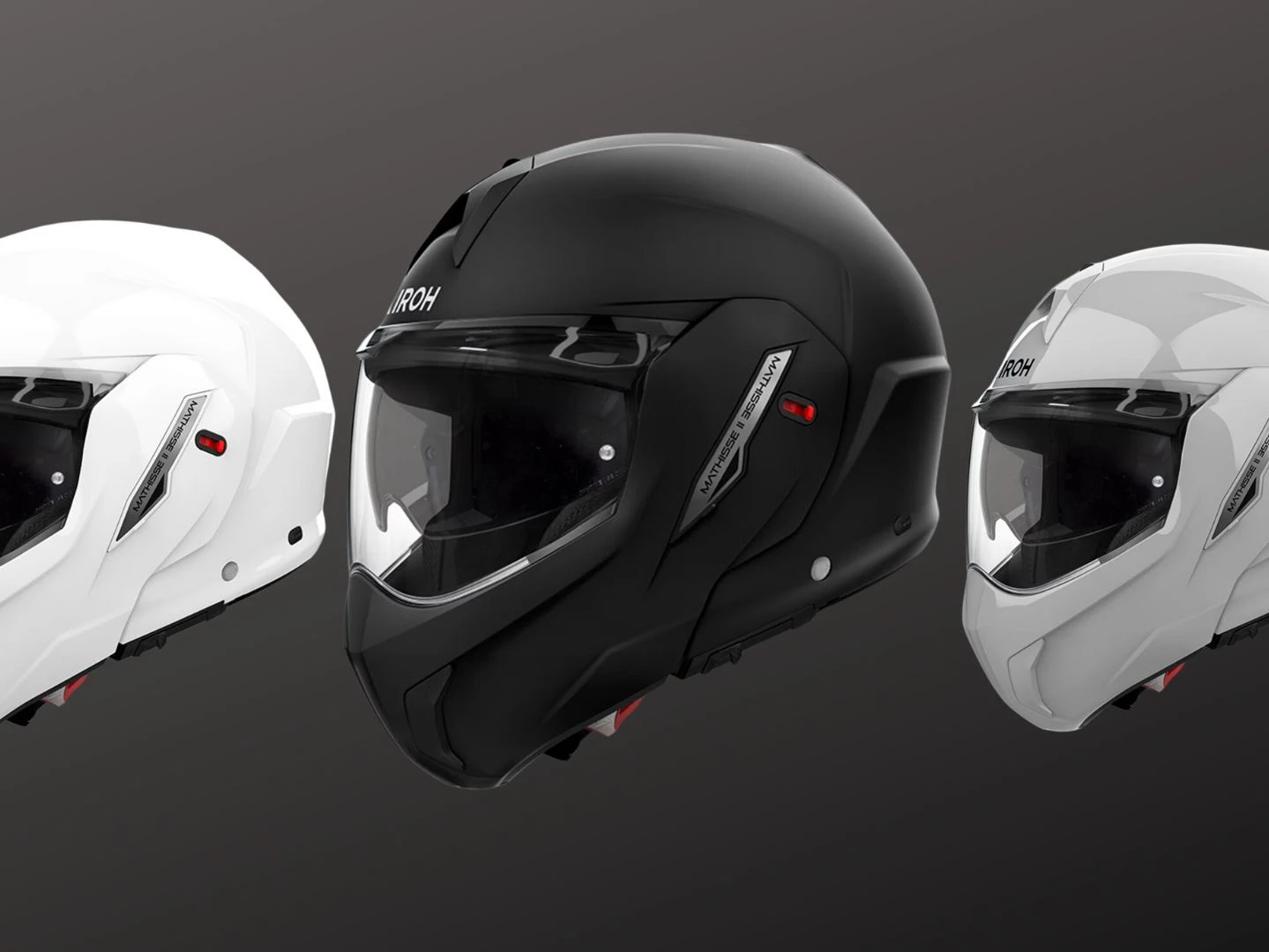 AIROH MATHISSE II Motorradhelm Cement Grey - 2-in-1 Integralhelm Größe L