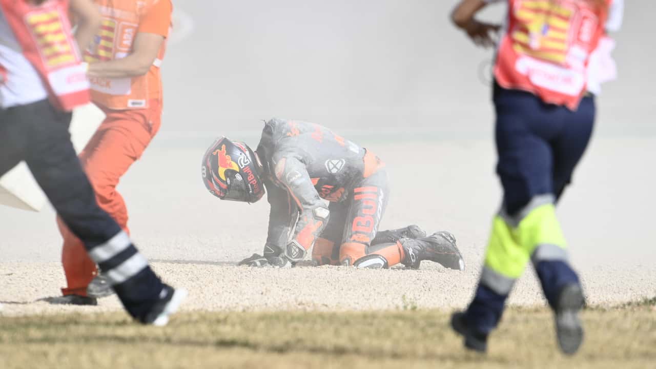 Brad Binder Crash - 2020 MotoGP Spain - Gold and Goose