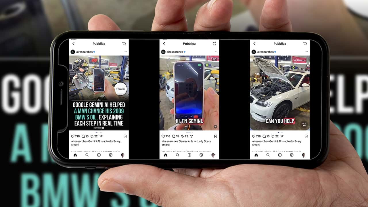 Così google Gemini cambia l'olio a una BMW Serie 3