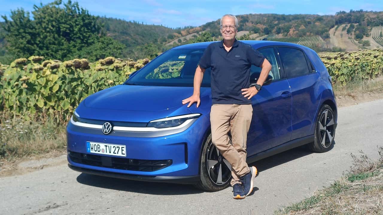 Der getestete VW ID. Polo Style mit dem Autor