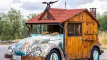 VW Beetle Log Cabin