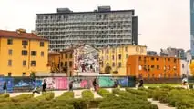 La fresque murale purificatrice d'air de Volvo à Milan Portanueva