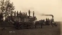 Gli albori della trebbiatura meccanica