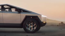 Unplugged Performance Cybrhex forged wheels visualized on Tesla Cybertruck
