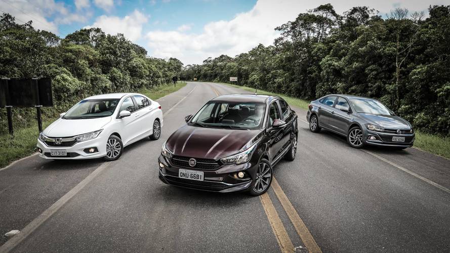 Comparativo Fiat Cronos x VW Virtus x Honda City