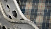 Mercedes 300 SL with plaid upholstery