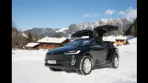 Tesla Model S, 1000 km tra neve, autostrada e tante salite