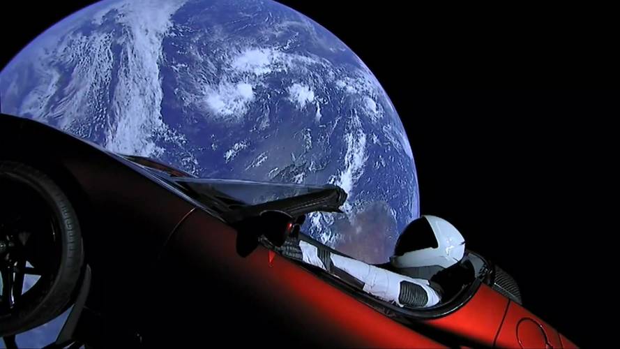 Tesla Roadster In Space