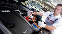 Audi A8 hybrid model being tested in Neckarsulm 27.12.2011